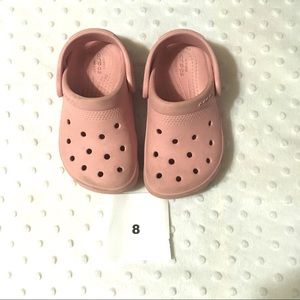 Pink crocs